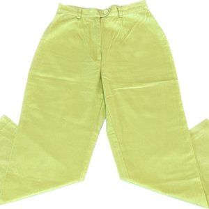 Pastel Yellow Denim Sz 36 Zinnia Collection Boutique Authentic Fit Capri Jeans